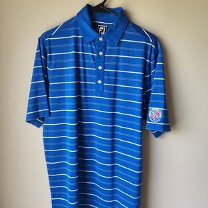 Footjoy Royal Blue Medium Golf Polo Athletic Fit